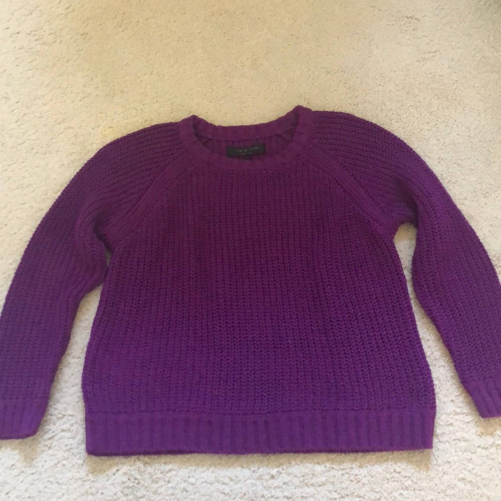 Rag and bone purple sweater